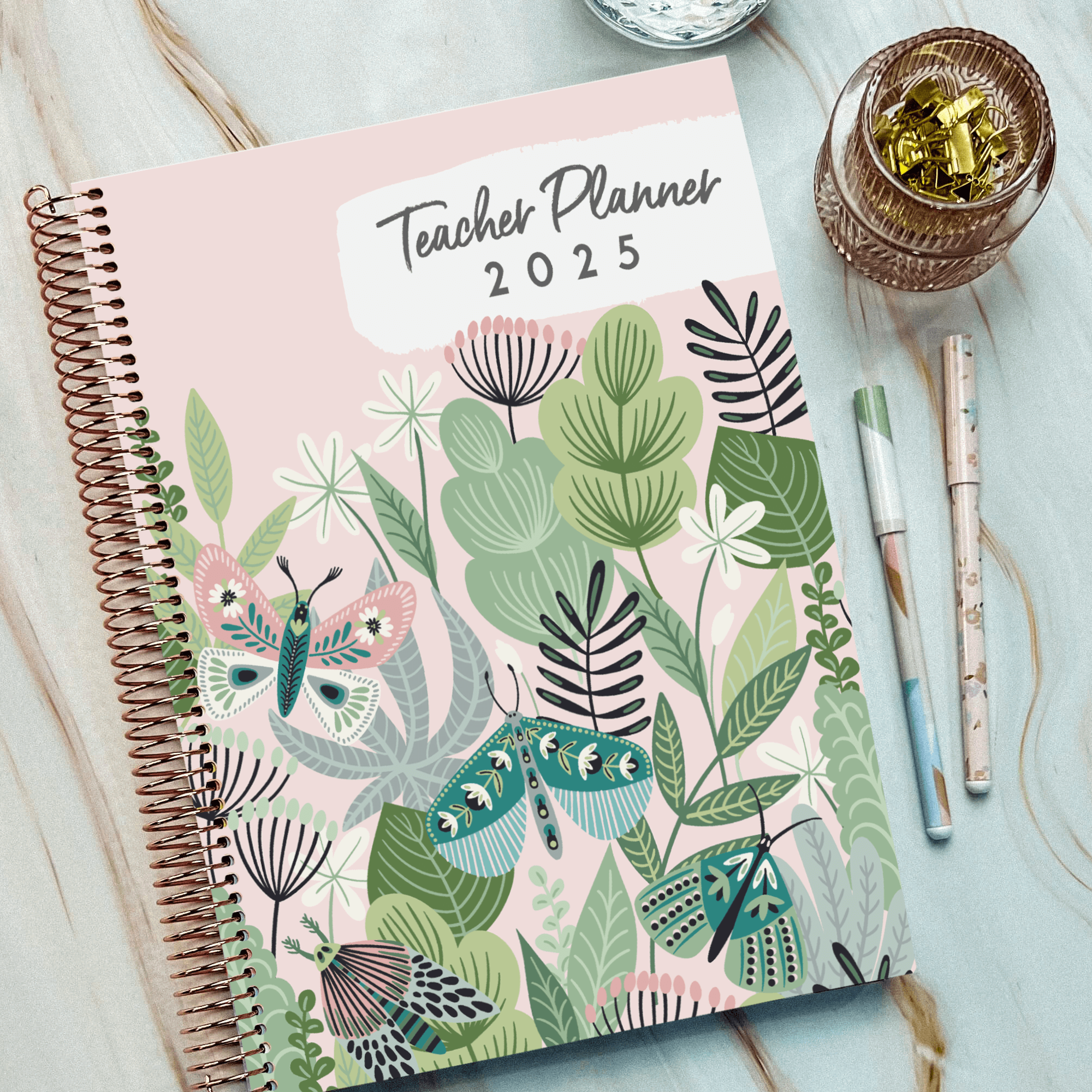 2025 Teacher Planner - Blush Garden