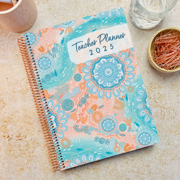 2025 Teacher Planner Blush Garden Planners by Teach This