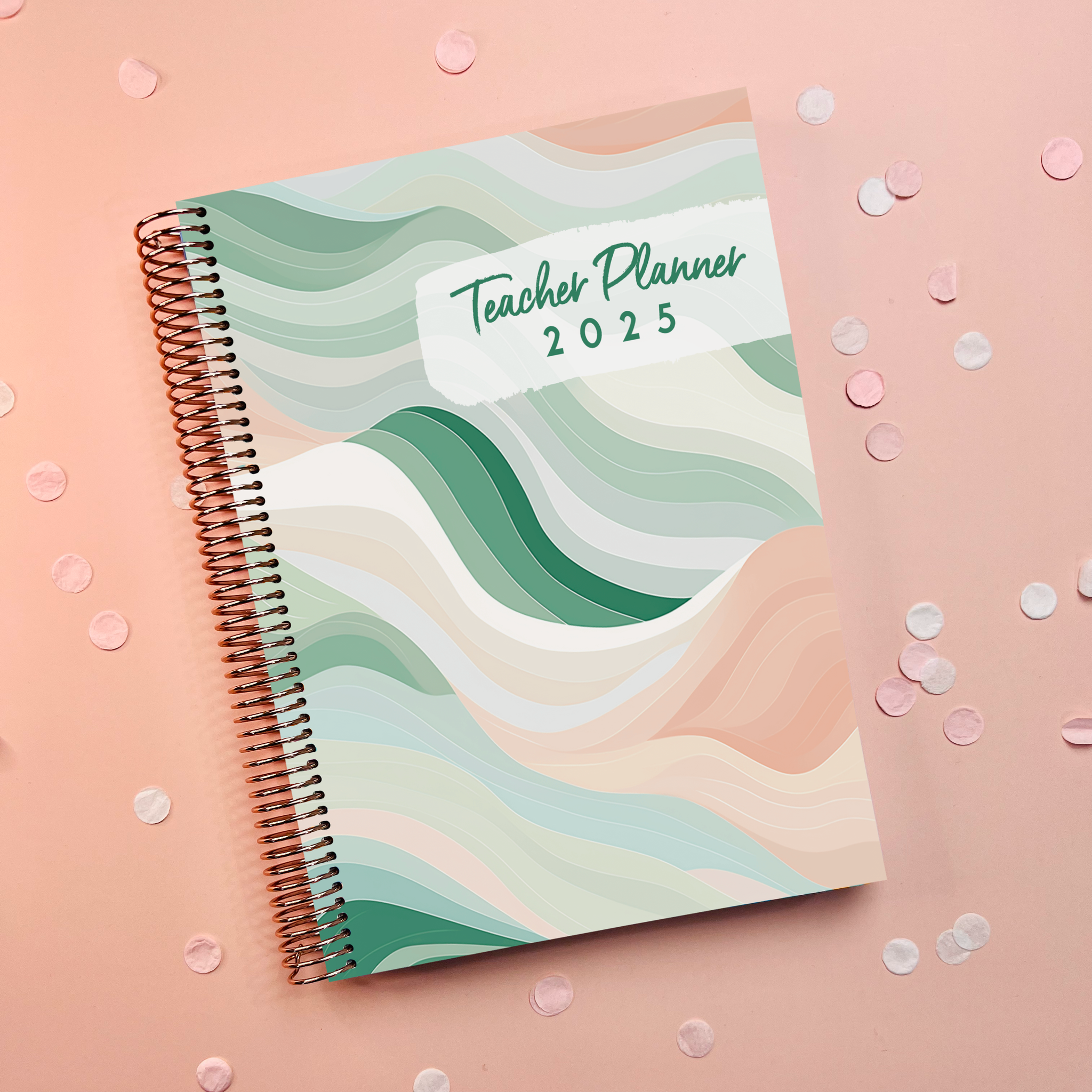 2025 Teacher Planner - Dreamy Waves