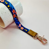 Lanyard - Blue Floral