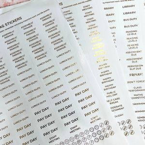 Gold Foil Mini Flag Stickers