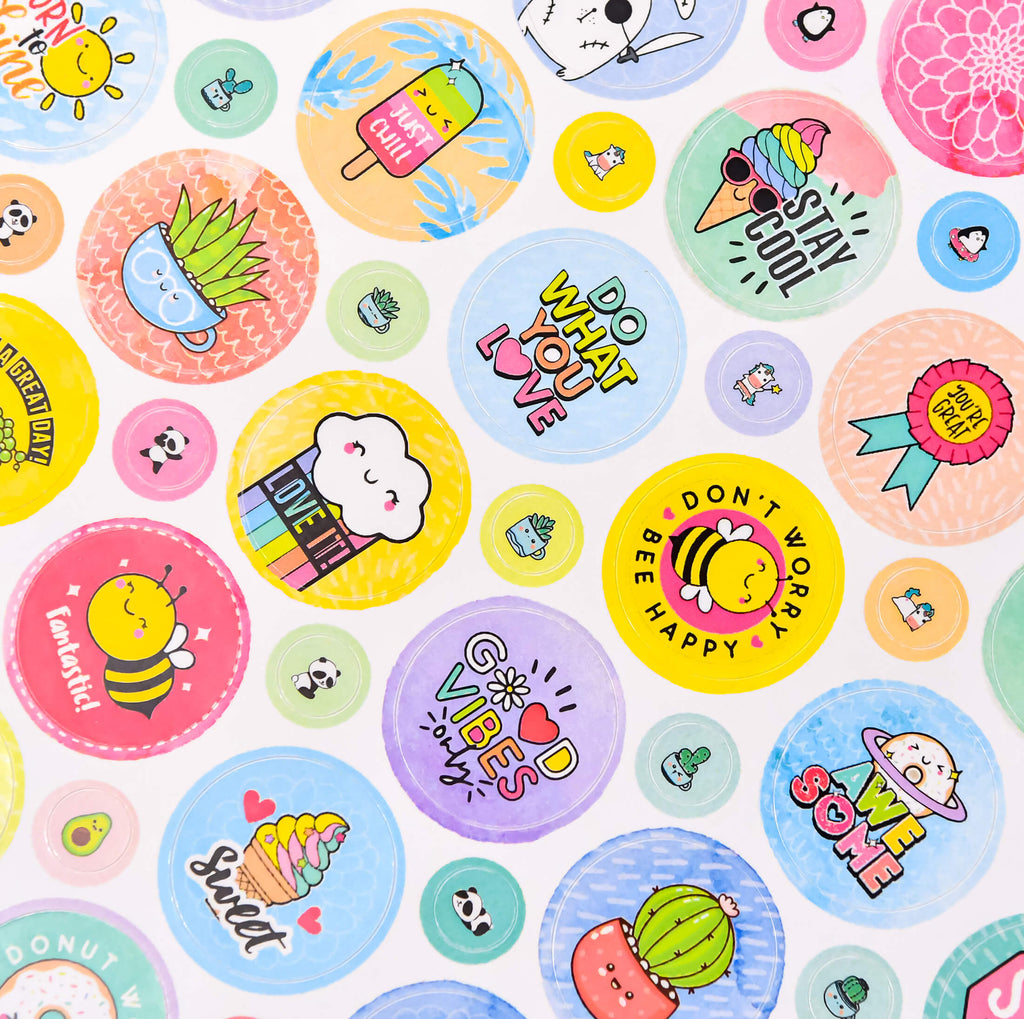 Round Sticker Character Round Sticker Sheet – Planners by Teach This